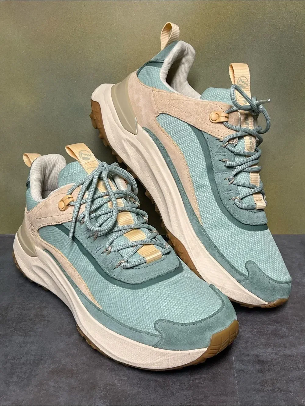 Timberland Motion Access Waterproof Women's Trail Sneakers Green/Tan Size 10